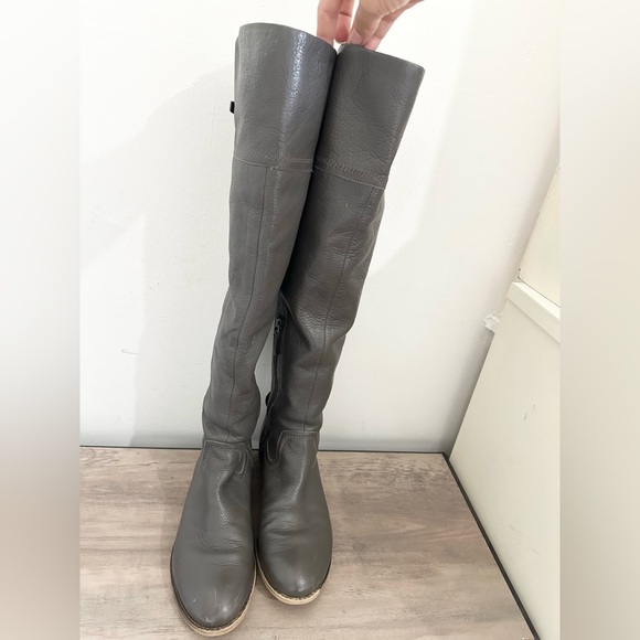 Franco Sarto women’s size 8 leather upper zip tall riding boots hydie boots grey - Picture 8 of 11
